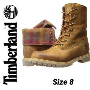 Timberland women’s boots, fold down option size 8